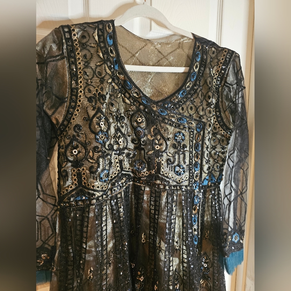 Long dress, designer, shalwar kameez, kaftan, long shirt, top,